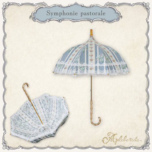 symphonie-pastorale (シンフォニー パストラル) - パゴダ 晴雨兼用 日傘 UVカット レース