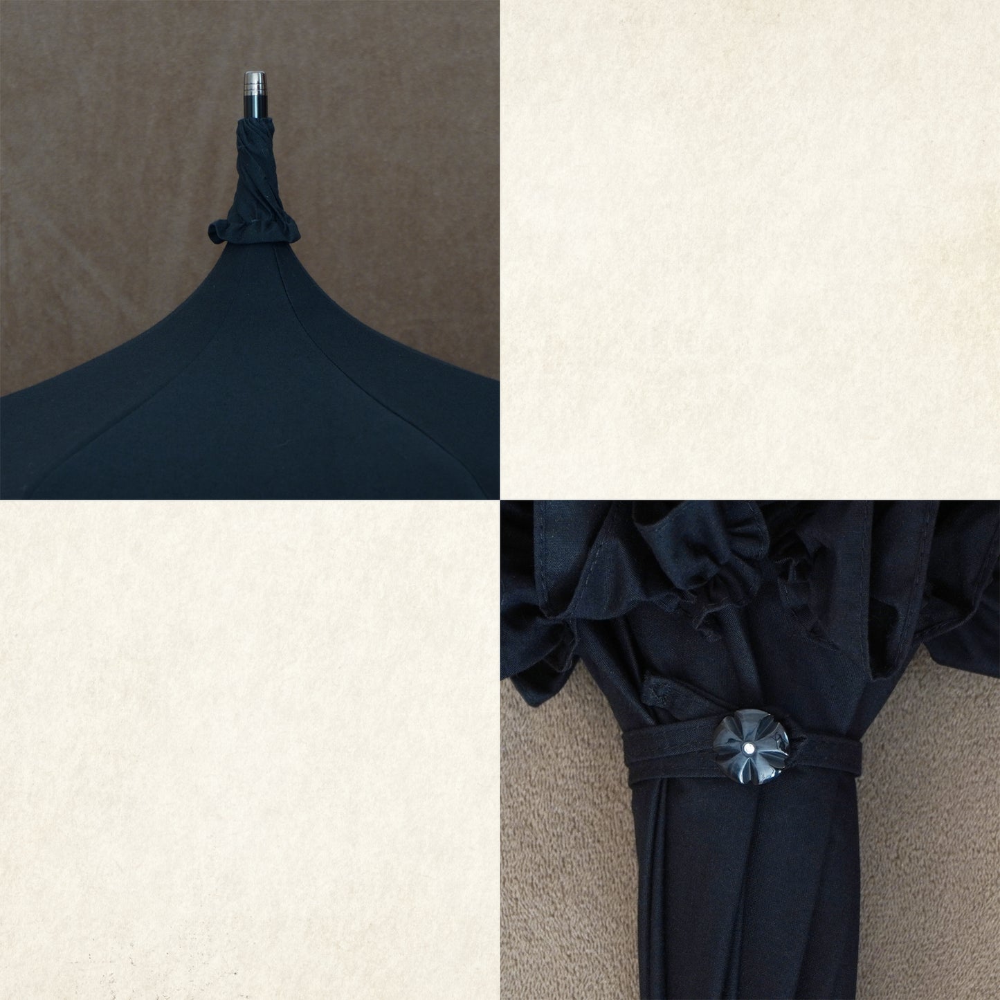 【予約商品】étoile-rêve (エトワール・レーヴ) - パゴダ 1級遮光 日傘 晴雨兼用 UVカット ショート丈 フリル レース