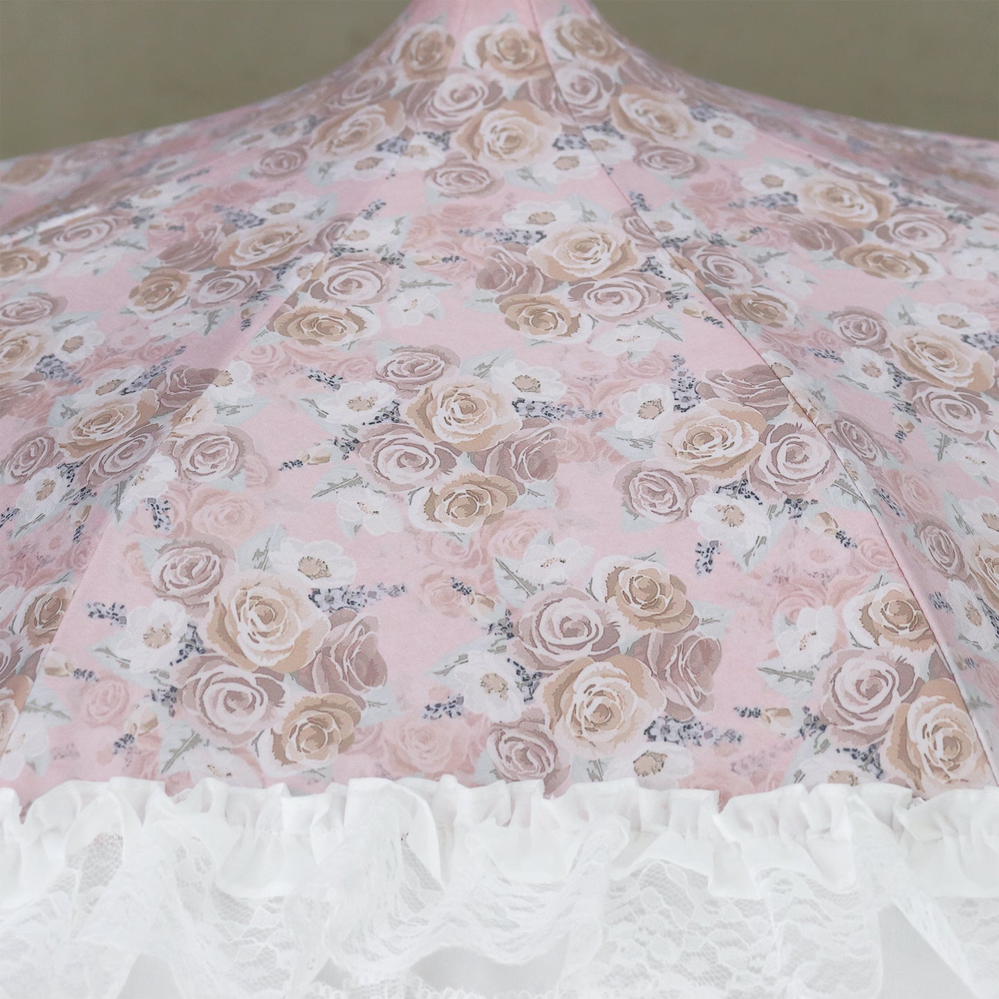 ハートアップリケアンブレラ - パゴダ 晴雨兼用 雨傘 UVカット フリル レース ハート