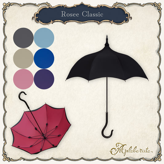 rosee-classic (ロゼ クラシック) - パゴダ 1級遮光 晴雨兼用 雨傘 UVカット 長傘 ショート丈