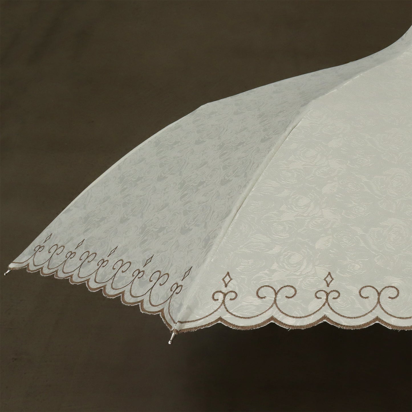 petit-rose-pave (プチ ローズ パヴェ) - パゴダ 1級遮光 折りたたみ日傘 晴雨兼用 UVカット