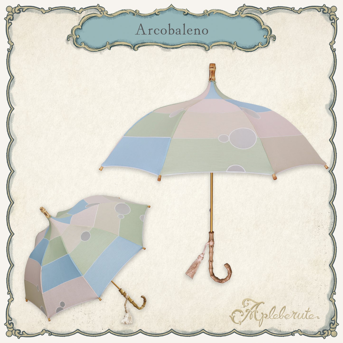 【New】arcobaleno (アルコバレーノ) - 日傘 パゴダ カラフル パステルカラー