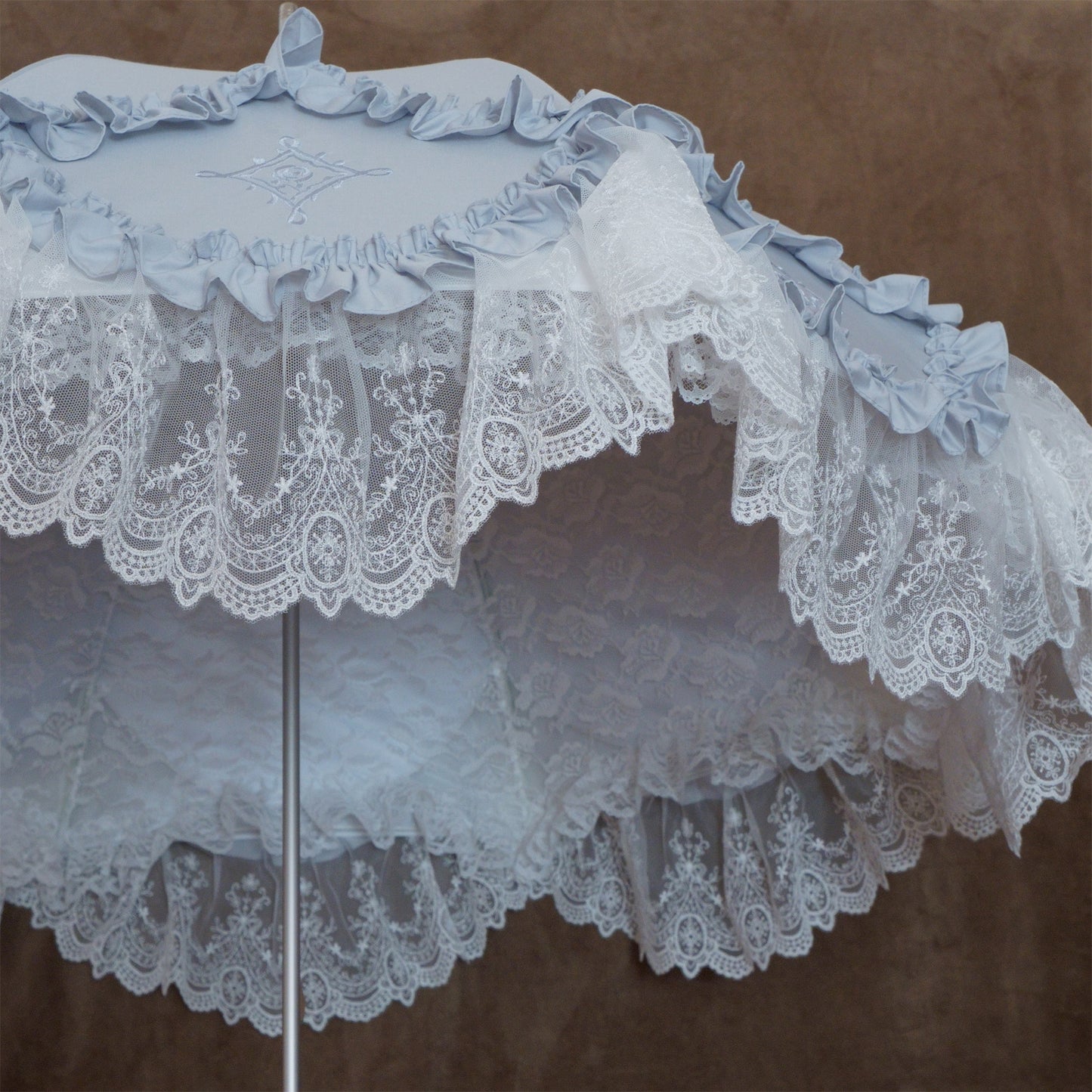 【予約商品】étoile-rêve (エトワール・レーヴ) - パゴダ 1級遮光 日傘 晴雨兼用 UVカット ショート丈 フリル レース