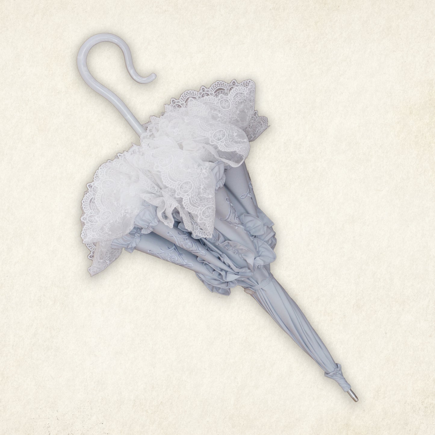 【予約商品】étoile-rêve (エトワール・レーヴ) - パゴダ 1級遮光 日傘 晴雨兼用 UVカット ショート丈 フリル レース