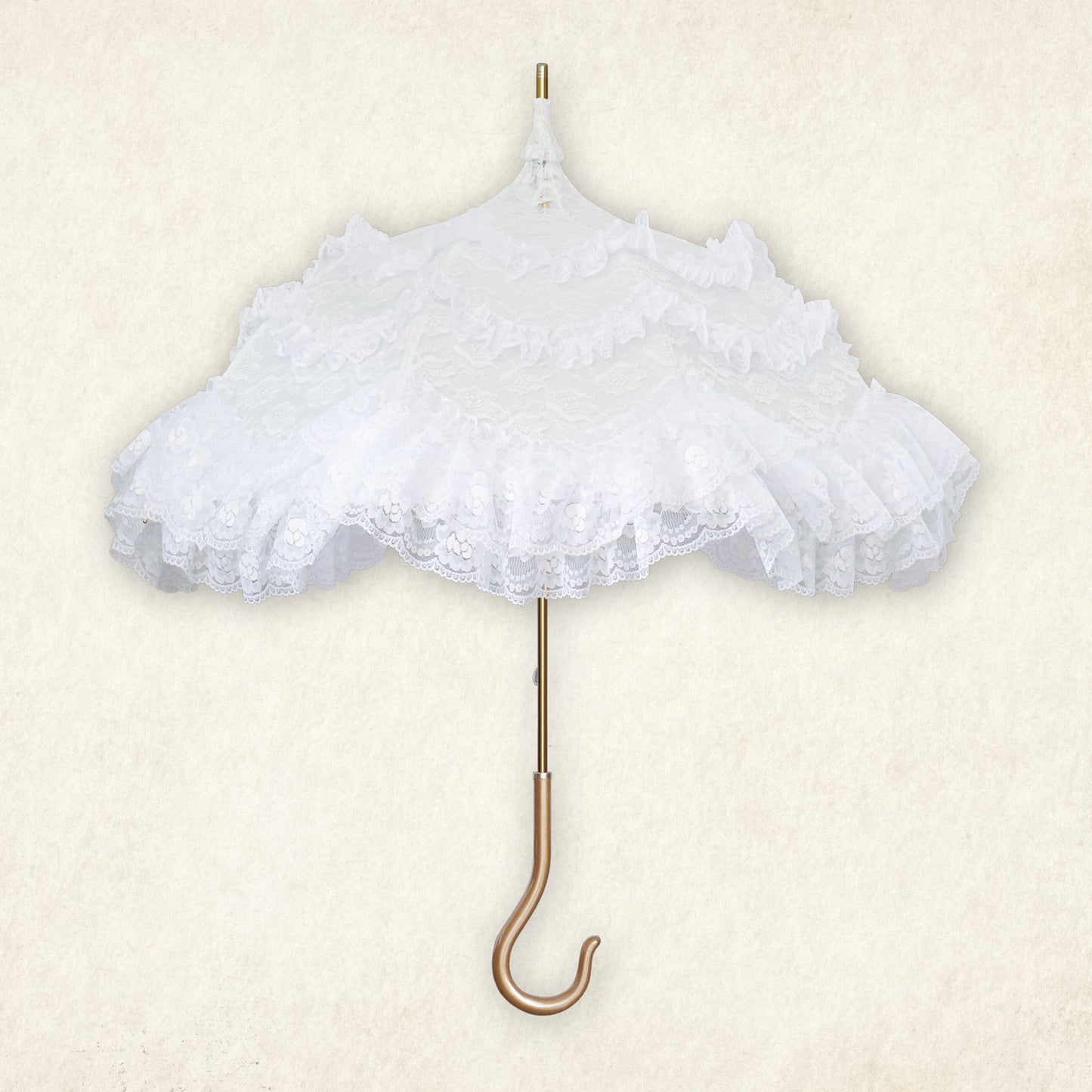 Chalmiere×Apleberuteコラボパラソル フェアリー・シンフォニー - パゴダ 日傘 UVカット ショート丈 フリル レース