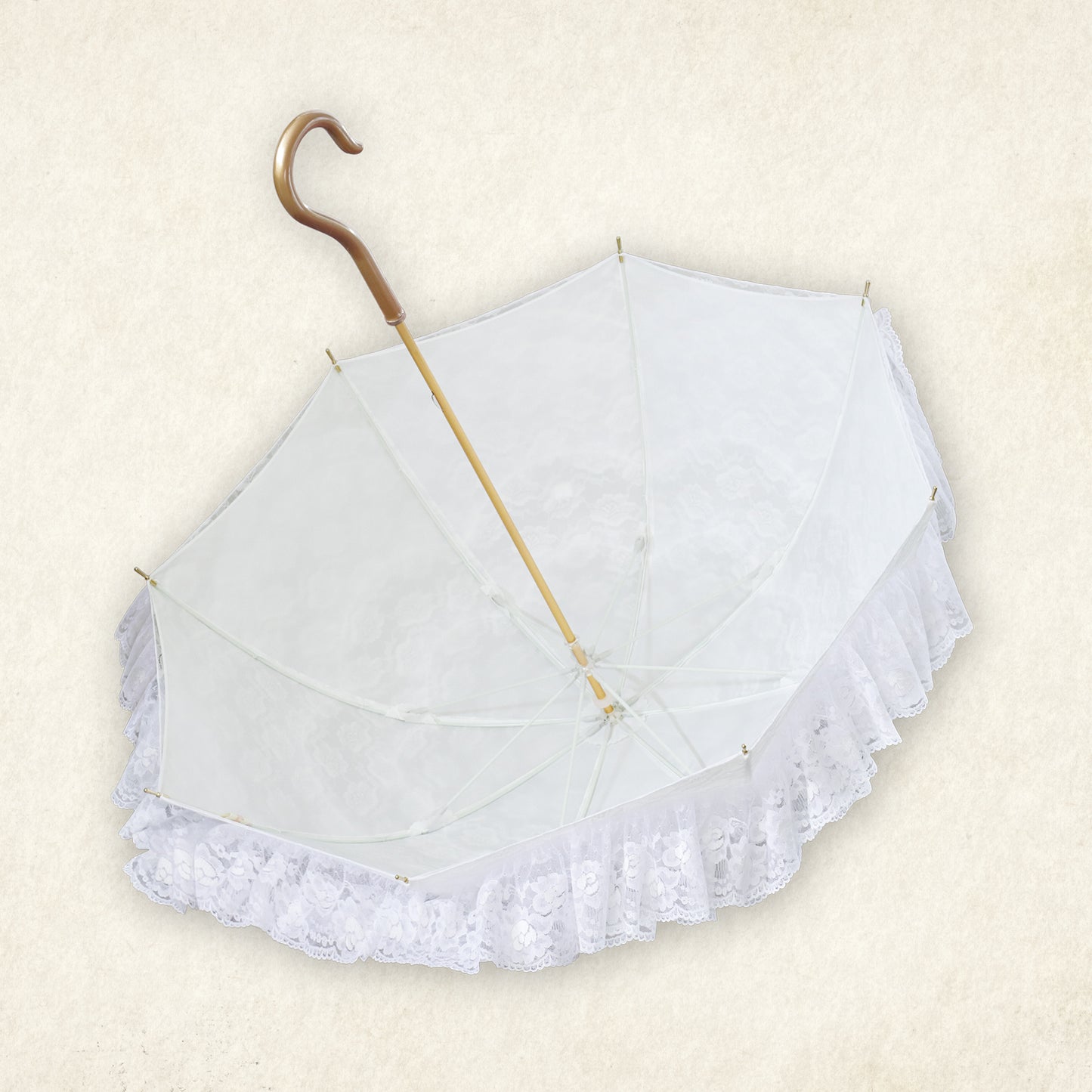 Chalmiere×Apleberuteコラボパラソル フェアリー・シンフォニー - パゴダ 日傘 UVカット ショート丈 フリル レース