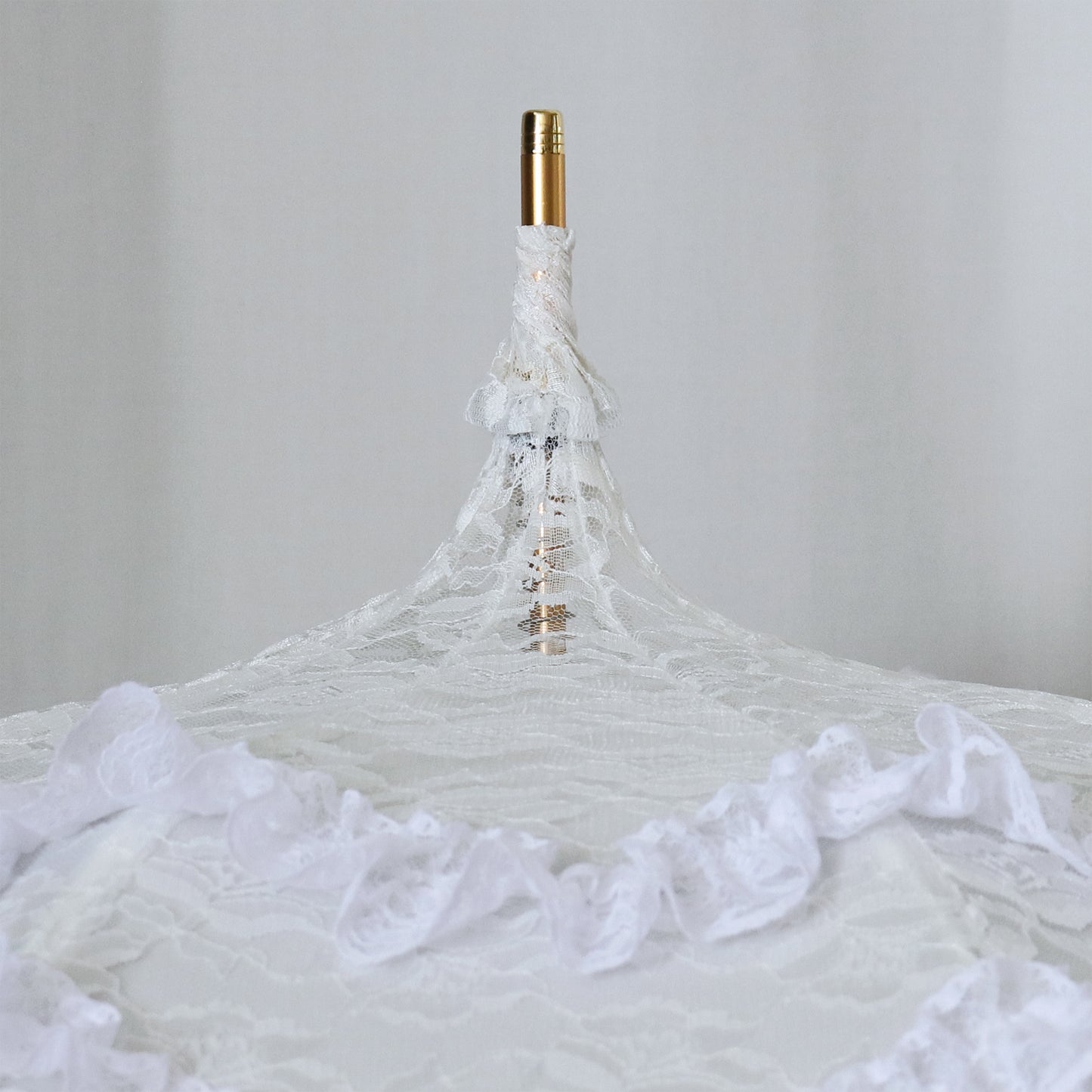 Chalmiere×Apleberuteコラボパラソル フェアリー・シンフォニー - パゴダ 日傘 UVカット ショート丈 フリル レース