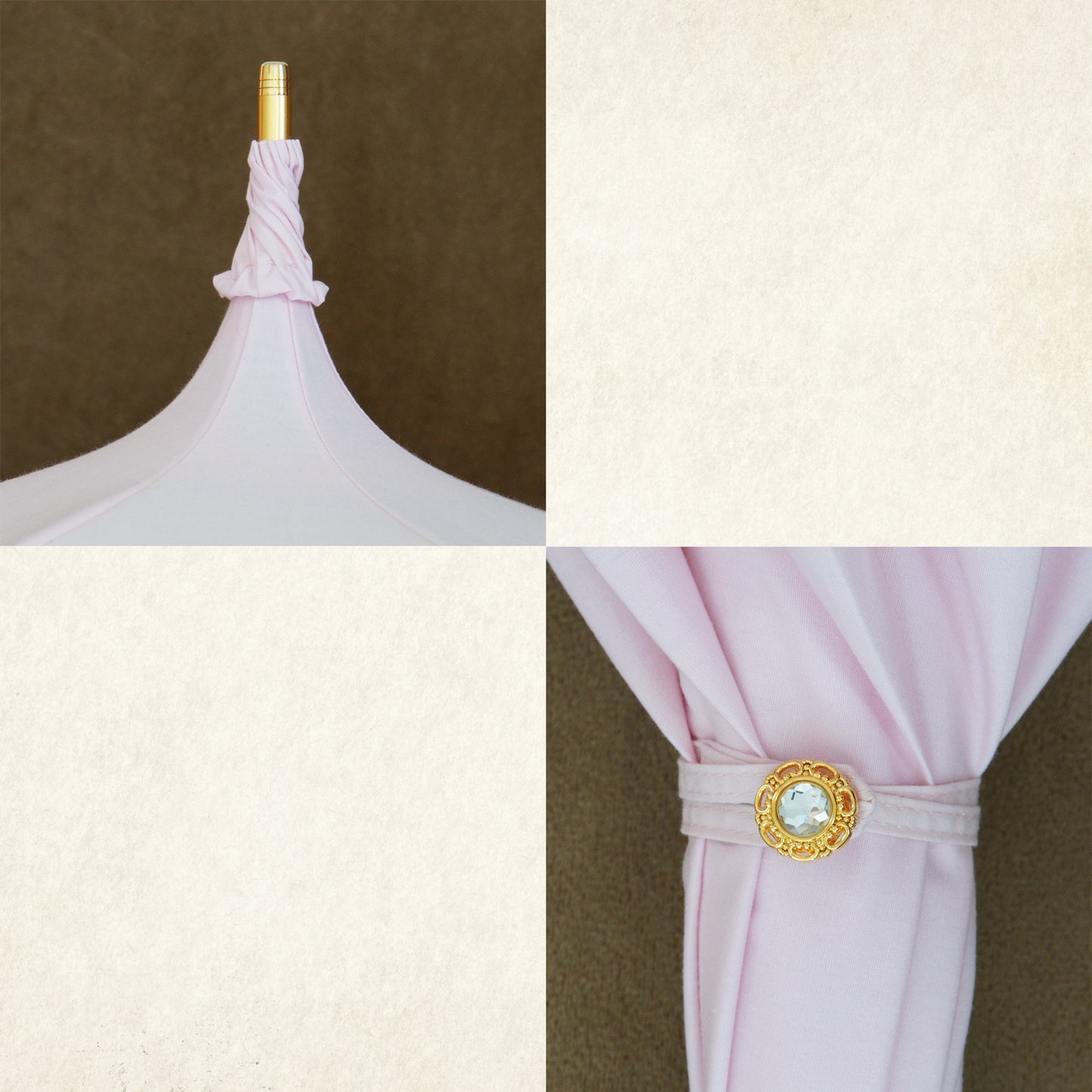 【予約商品】Twinkle Blossom Princess ～桜と空のきらめき～ - パゴダ 日傘 UVカット ショート丈 フリル レース