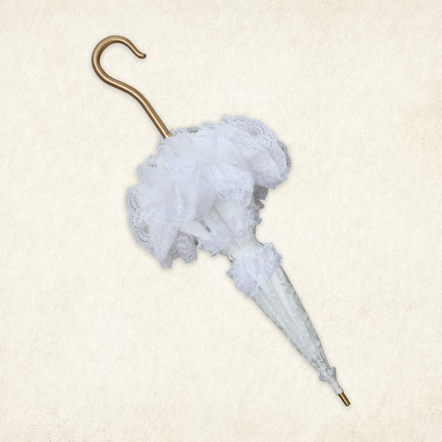 Chalmiere×Apleberuteコラボパラソル フェアリー・シンフォニー - パゴダ 日傘 UVカット ショート丈 フリル レース