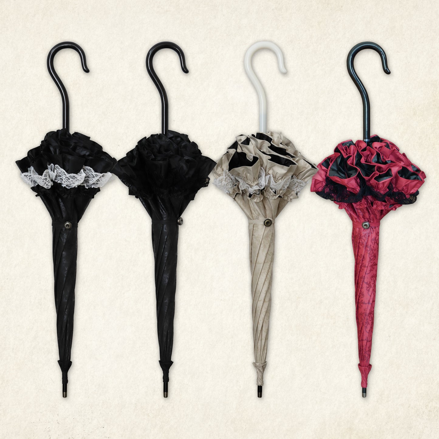 étoile-sorcière (エトワールソルシエール) - パゴダ 1級遮光 晴雨兼用 雨傘 UVカット ショート丈 フリル レース