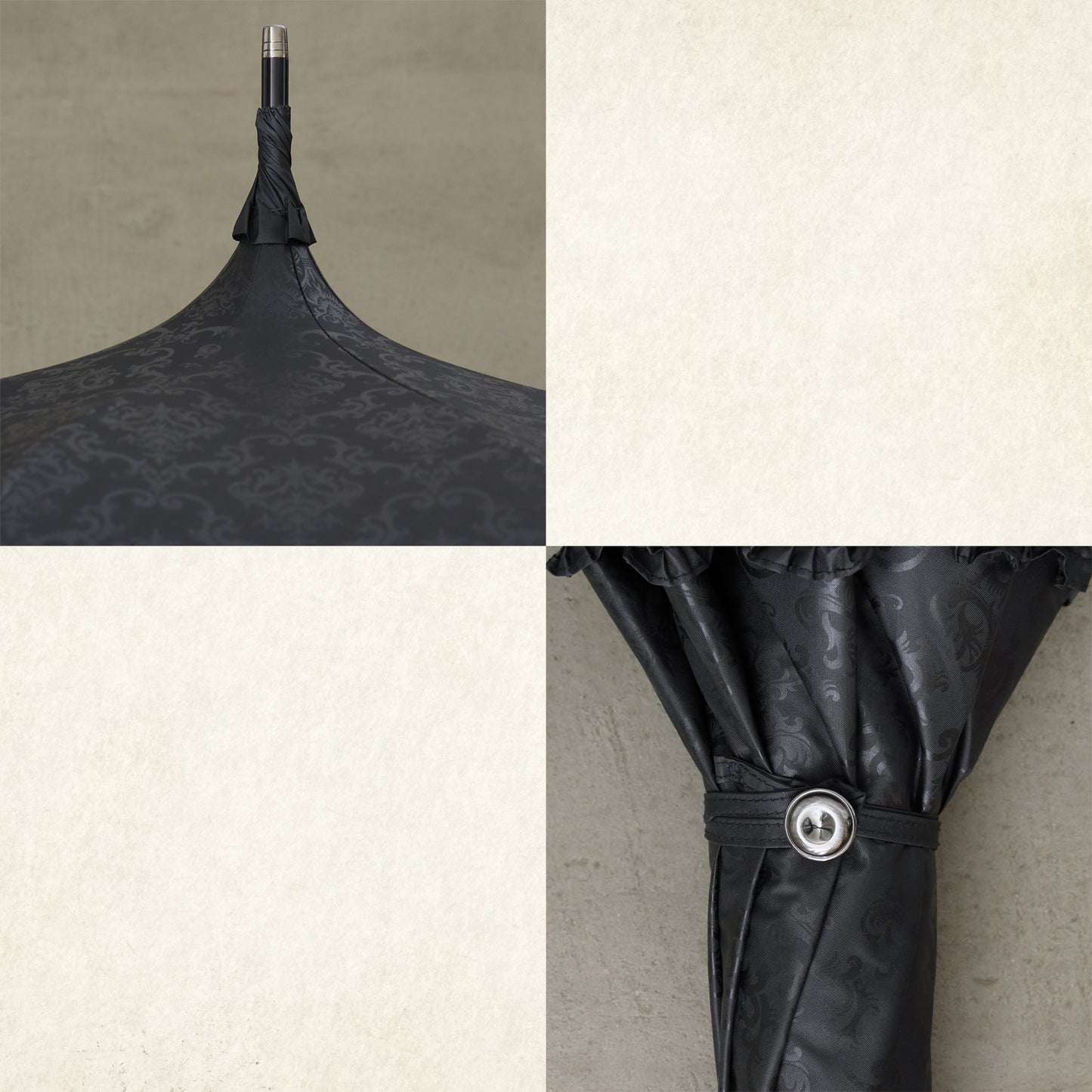 étoile-sorcière (エトワールソルシエール) - パゴダ 1級遮光 晴雨兼用 雨傘 UVカット ショート丈 フリル レース