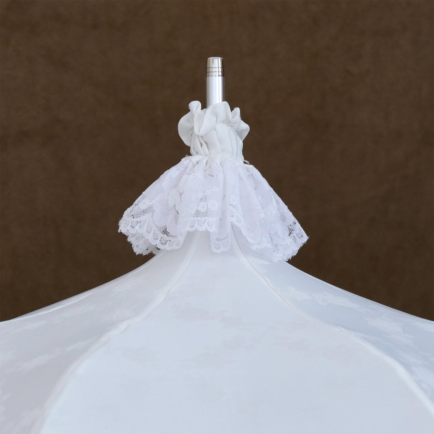 【予約商品】夢紡ぐロゼット〜7つの旋律〜 - パゴダ 日傘 晴雨兼用 UVカット ショート丈 フリル レース ジャカード 薔薇