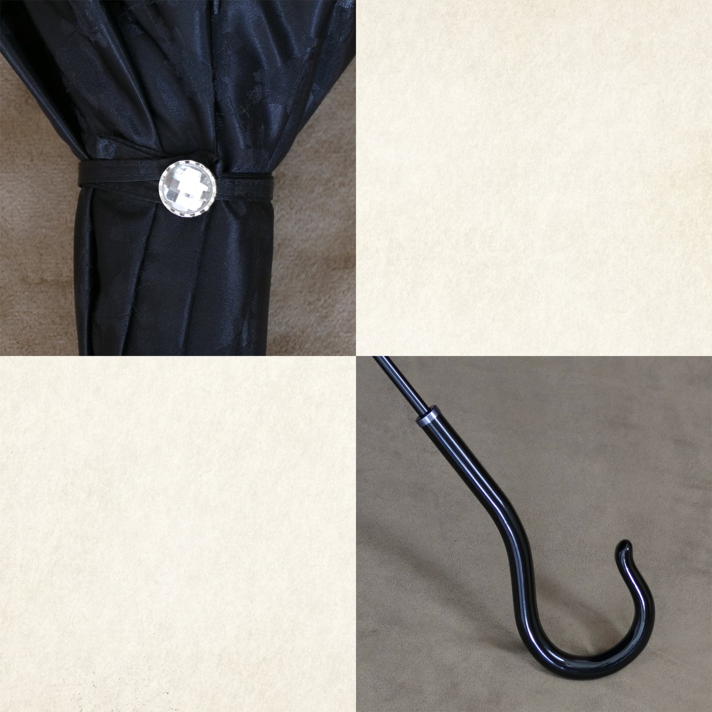 【予約商品】夢紡ぐロゼット〜7つの旋律〜 - パゴダ 日傘 晴雨兼用 UVカット ショート丈 フリル レース ジャカード 薔薇
