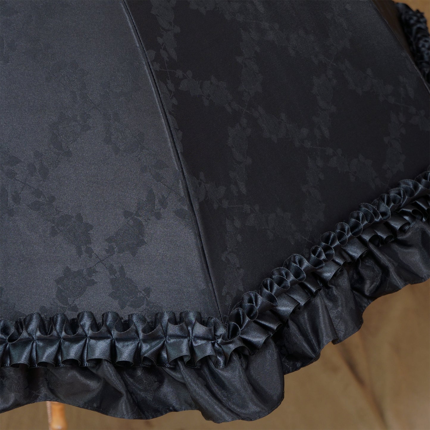 roseto-dormienteⅢ(眠る薔薇園Ⅲ) - パゴダ 晴雨兼用 日傘 UVカット フリル