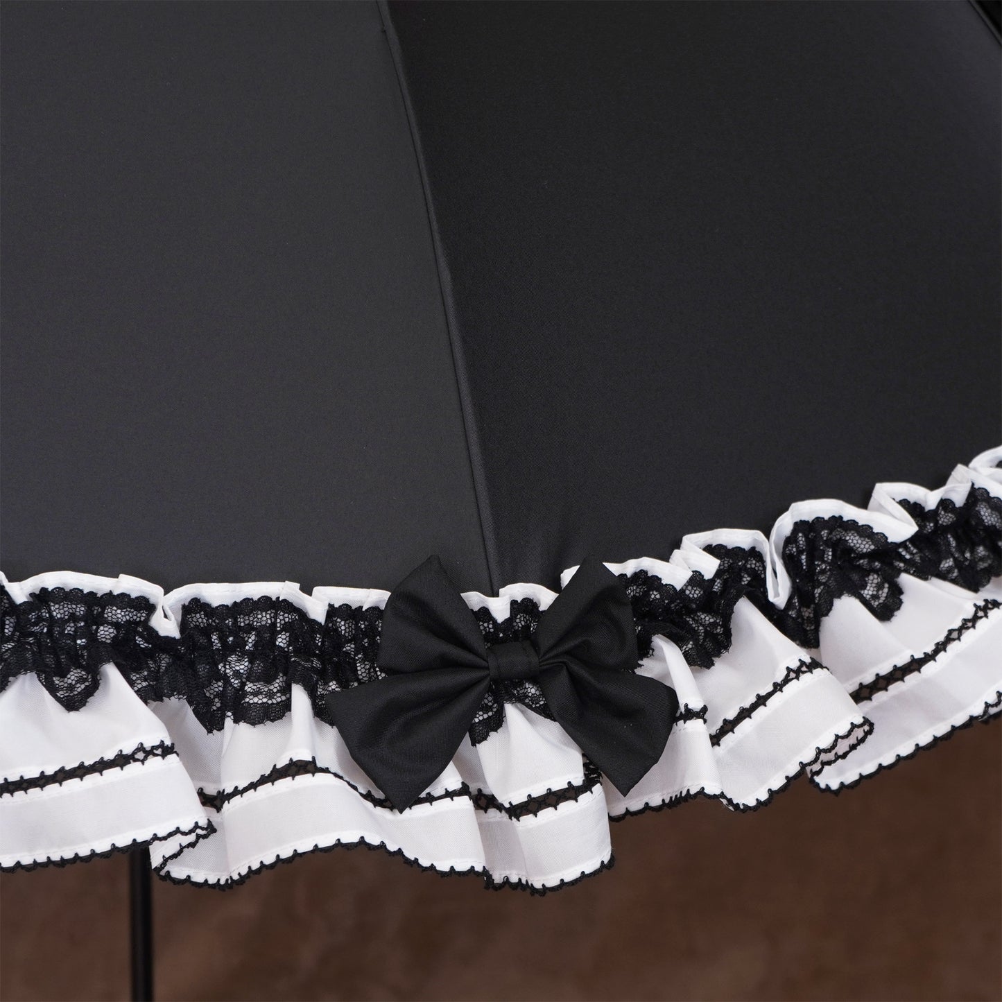 princess-fleurette (プリンセス フルーレット) - パゴダ 1級遮光 晴雨兼用 雨傘 UVカット 長傘 ショート丈 フリル リボン