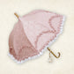 clarté-rose (クラールテ ローズ) - パゴダ 1級遮光 晴雨兼用 雨傘 UVカット 長傘 ショート丈 フリル