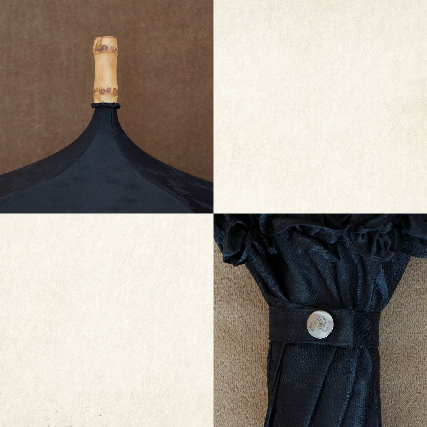 clarté-rose (クラールテ ローズ) - パゴダ 1級遮光 晴雨兼用 雨傘 UVカット 長傘 ショート丈 フリル