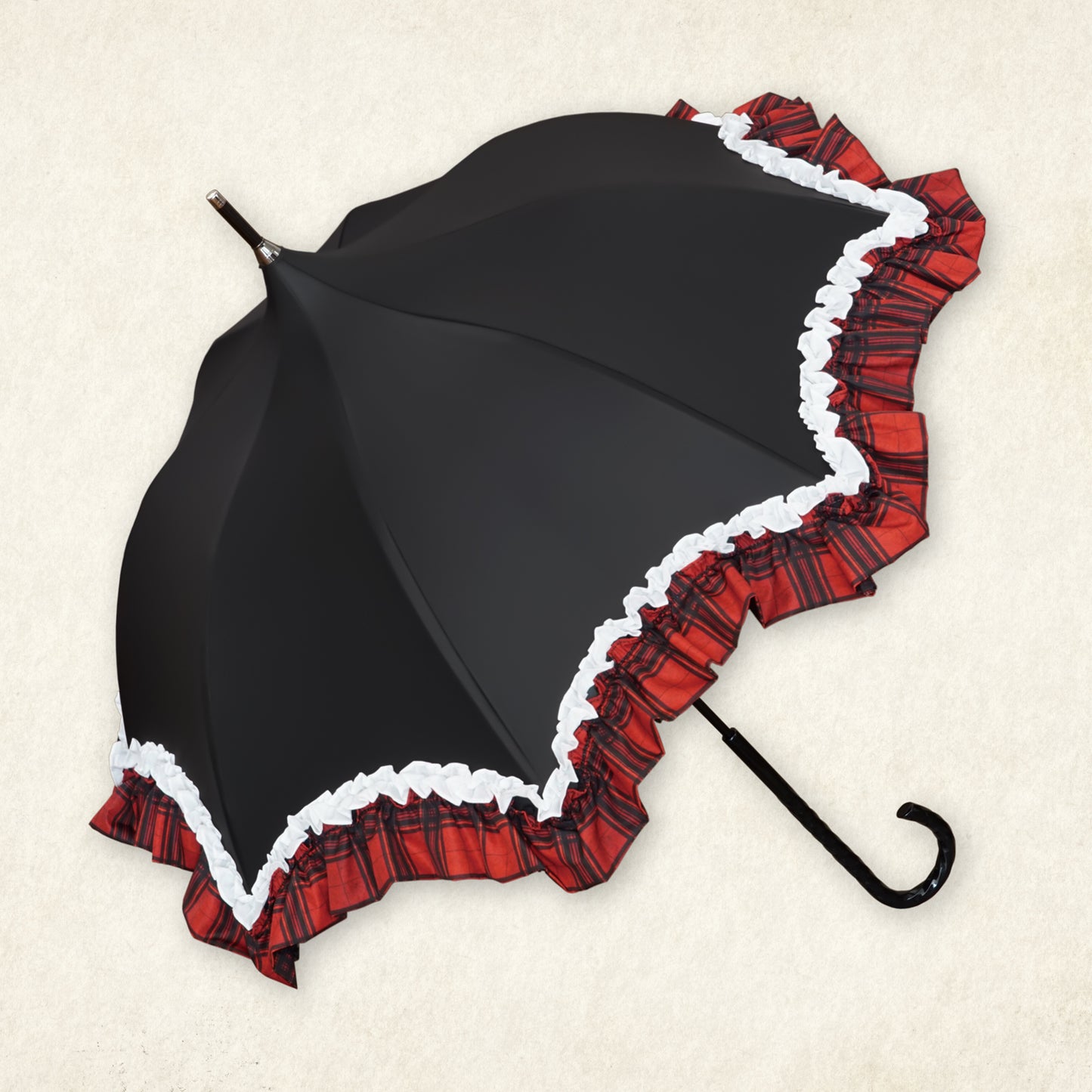 【予約商品】Apleberute×ダンガンロンパ コラボアンブレラ 江ノ島盾子ver. - パゴダ 1級遮光 晴雨兼用 雨傘 UVカット ショート丈 フリル レース