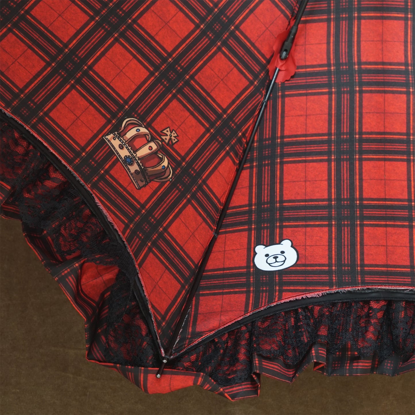 【予約商品】Apleberute×ダンガンロンパ コラボアンブレラ 江ノ島盾子ver. - パゴダ 1級遮光 晴雨兼用 雨傘 UVカット ショート丈 フリル レース