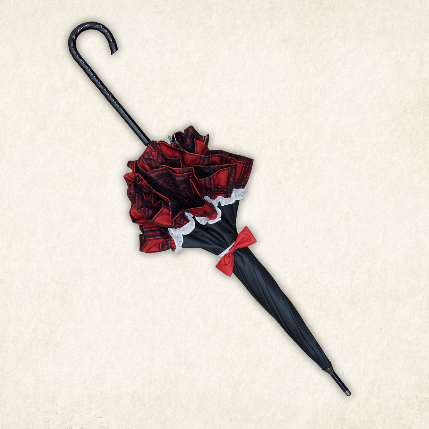 【予約商品】Apleberute×ダンガンロンパ コラボアンブレラ 江ノ島盾子ver. - パゴダ 1級遮光 晴雨兼用 雨傘 UVカット ショート丈 フリル レース