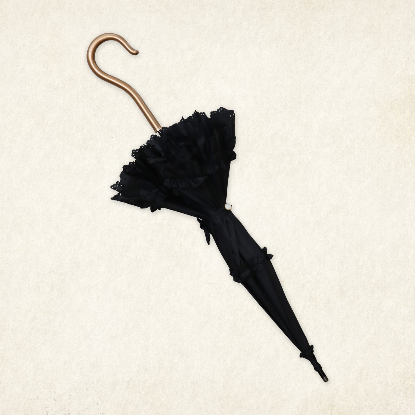 Chalmiere×Apleberuteコラボアンブレラ エアリー・ブルーム - パゴダ 雨傘 UVカット 長傘  フリル