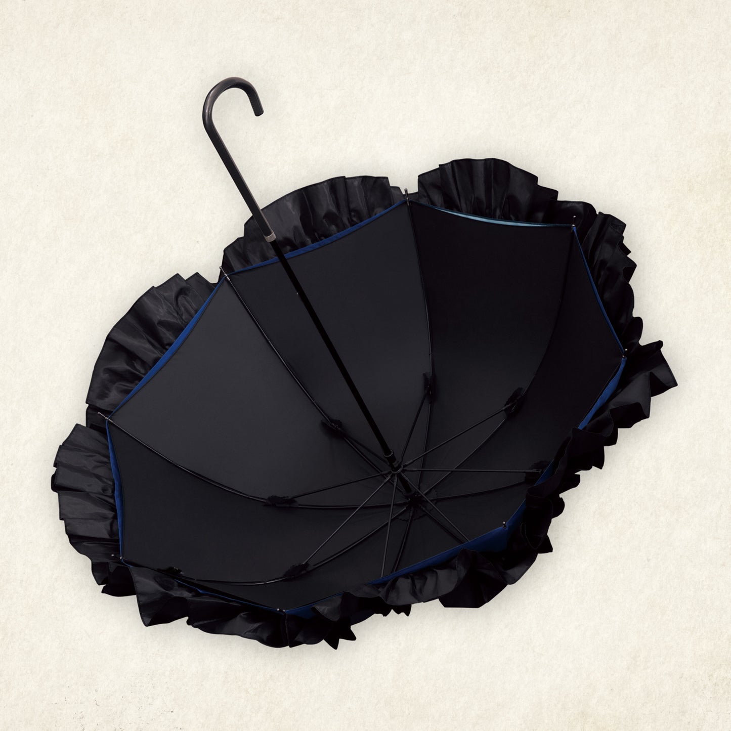 【予約商品】NIBBLE POISON×Apleberuteコラボアンブレラ クロワール・ノワール - パゴダ 1級遮光 晴雨兼用 雨傘 UVカット ショート丈 フリル