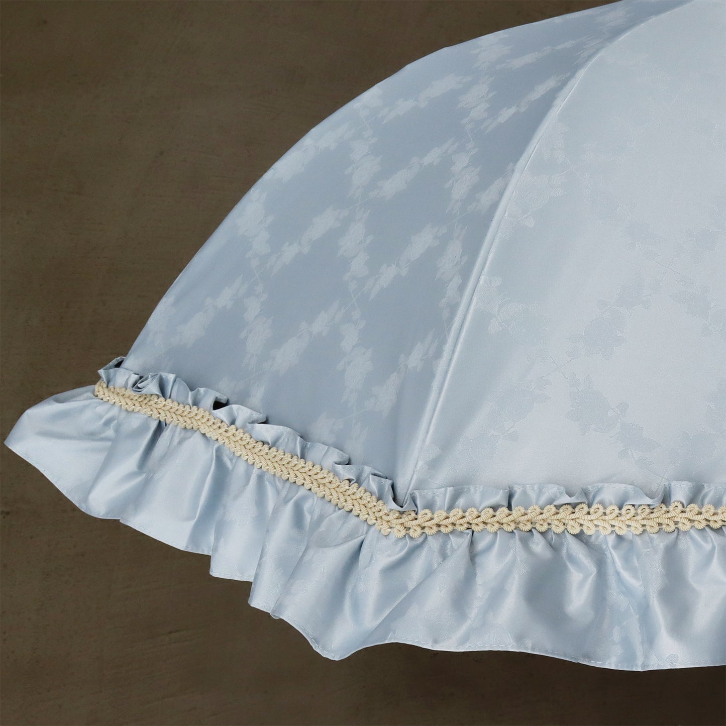 rose-carreaux (ローズ カロー) - 1級遮光 日傘 晴雨兼用 UVカット ショート丈 フリル