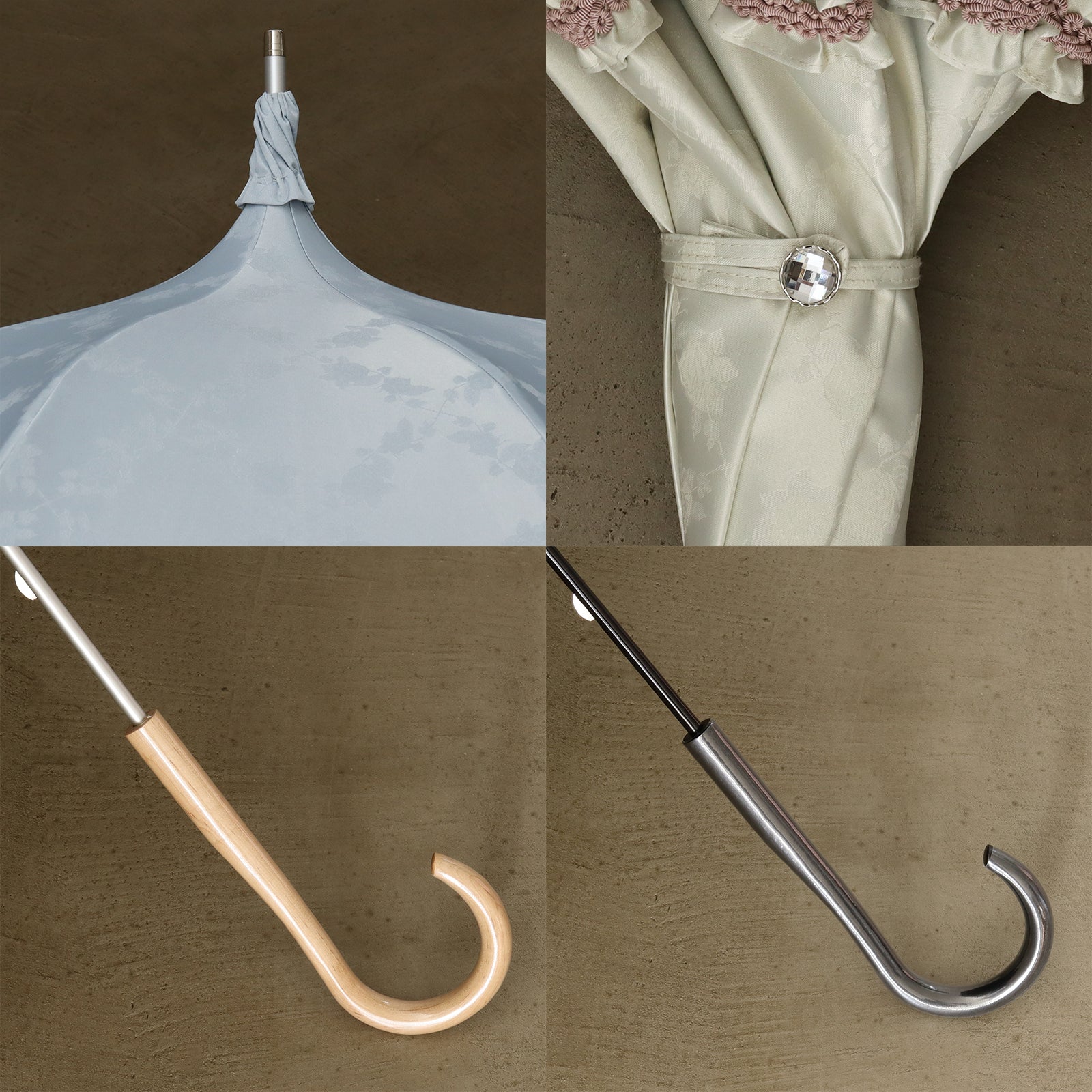 rose-carreaux (ローズ カロー) - パゴダ 1級遮光 日傘 晴雨兼用 UV