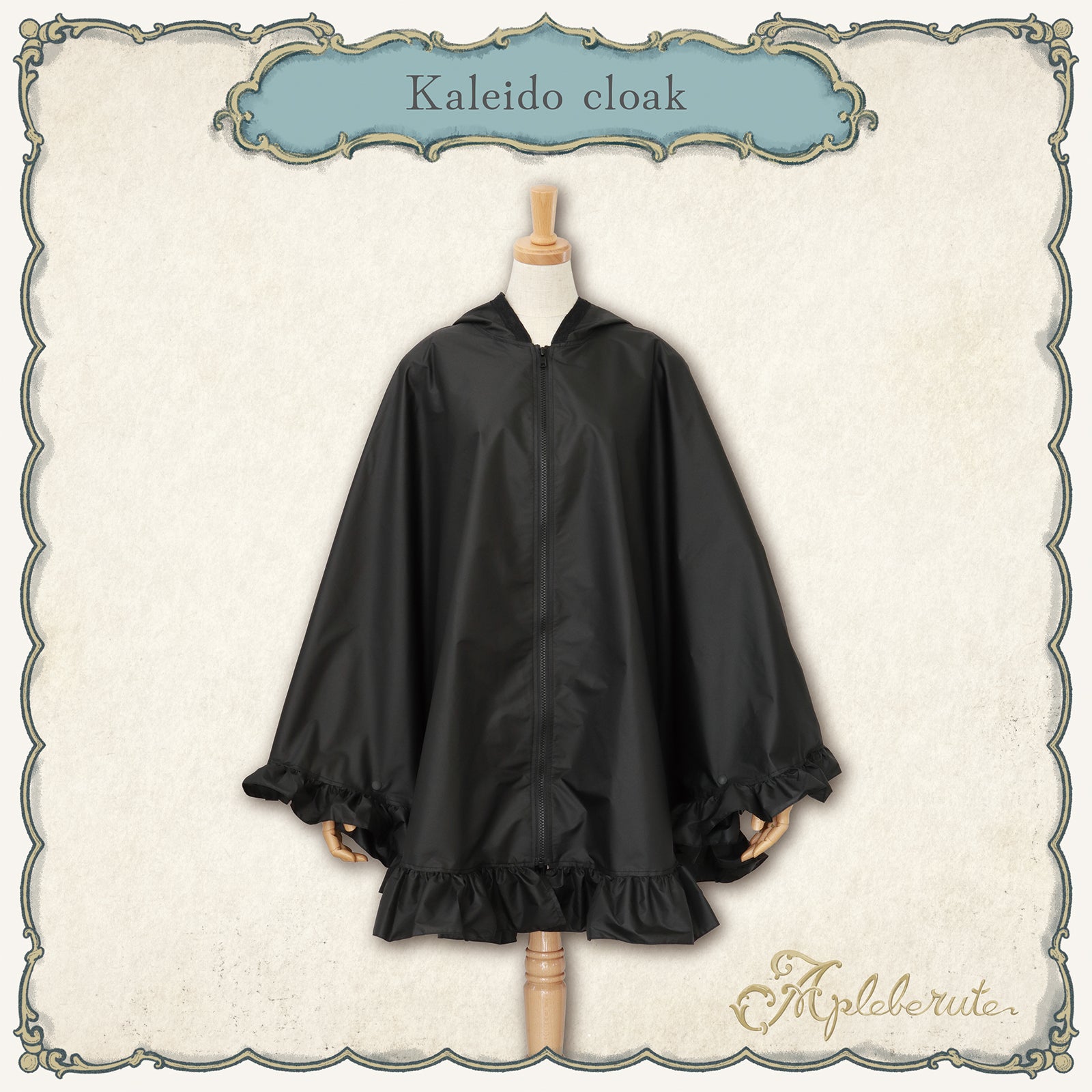 定価2.6万円 Bibiy MELINDA CAPE ポンチョ　リボン　ブラック 定価2.6万円 Bibiy MELINDA CAPE ポンチョ リボン ブラック
